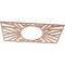 Ekena Millwork Hoover Wood Fretwork Pierced Ceiling Medallion, Cherry, 34"W x 17"H x 12 5/8"ID x 1/4"T CMWP34X17X0250HOCH - alternate 3